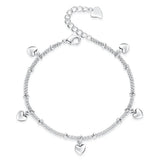 Heart Bracelet Boho Adjustable Cuff with Earrings