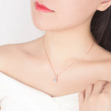 Bear Necklace Love Gift 925 Sterling Silver Zircon Women's Animal Necklace