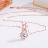 Bear Necklace Love Gift 925 Sterling Silver Zircon Women's Animal Necklace