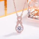 Bear Necklace Love Gift 925 Sterling Silver Zircon Women's Animal Necklace