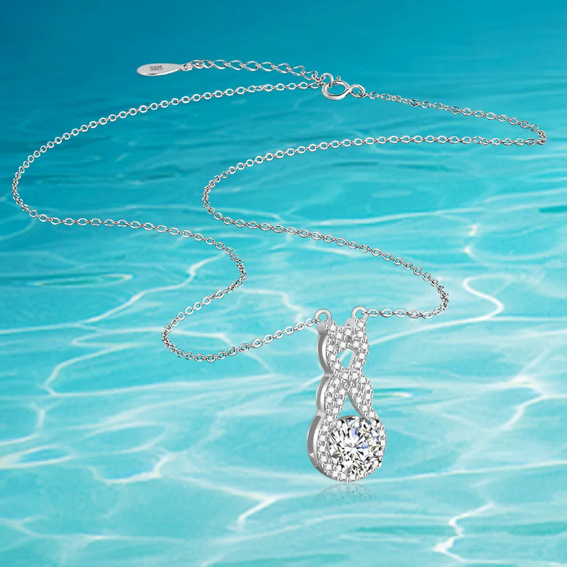 Bear Necklace Love Gift 925 Sterling Silver Zircon Women's Animal Necklace