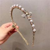 Pearl Crystal Rhinestone Headband for Girls