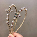 Pearl Crystal Rhinestone Headband for Girls
