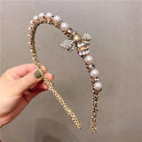 Pearl Crystal Rhinestone Headband for Girls