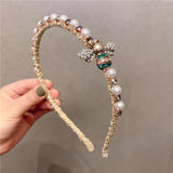 Pearl Crystal Rhinestone Headband for Girls