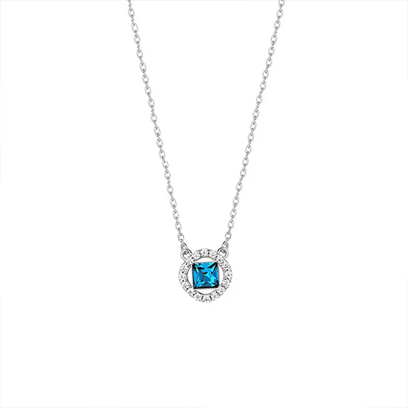 Crystal Tiny Galaxy Stars Pendant Clavicle Chain Necklaces Silver Bling Woman