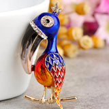 Red Enamel Woodpecker Birds Brooch Women Hijab Accessories