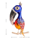 Red Enamel Woodpecker Birds Brooch Women Hijab Accessories