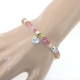 Bohemian Stone Bracelet with Crystal Pendant
