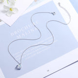 Boho Female Opal 925 Silver Cat Necklace Big Pendants Necklaces