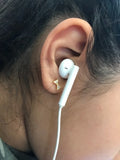 Bowknot CZ 925 Silver Colour Stud Earrings for Girls