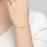Rose Quartz Bear Paw Bracelet Sterling Silver