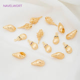 18K Plated Sea Conch Pendant DIY Jewelry Making Accessories