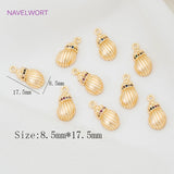 18K Plated Sea Conch Pendant DIY Jewelry Making Accessories