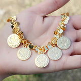 Sequin Bracelet Women Coin Pendant Chain Middle East Jewelry