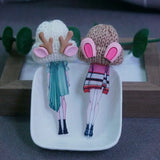 Acrylic Girl Brooch Pins Clothing Accessories Drop-ship