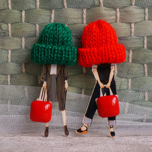 Acrylic Girl Brooch Pins Clothing Accessories Drop-ship