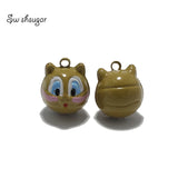 Brown Beauty Cat Bells Charm Christmas Party Pendant Decoration