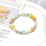 Bunny Bracelet, Fairy Core Bracelet, Gift For Her, Natural Stone Charm Bracelet