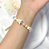 Bunny Bracelet, Fairy Core Bracelet, Gift For Her, Natural Stone Charm Bracelet