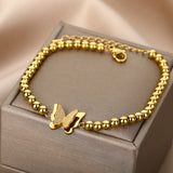 Butterfly Bead Bracelets Charm Vintage Friendship Jewelry Gift