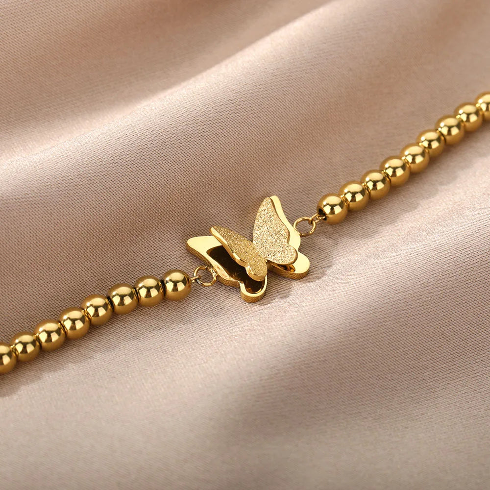 Butterfly Bead Bracelets Charm Vintage Friendship Jewelry Gift
