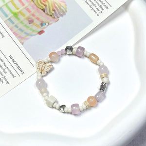 Butterfly Bracelet, Fairy Core Bracelet, Amethyst Charm Bracelet