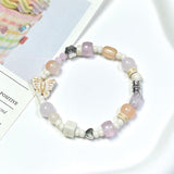 Butterfly Bracelet, Fairy Core Bracelet, Amethyst Charm Bracelet