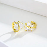 Butterfly CZ Small Loop Hoop Earrings For Girls