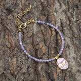 Butterfly Drip Glaze Pendant Bracelet Natural Semi-precious Stones Beads