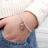 Butterfly Drip Glaze Pendant Bracelet Natural Semi-precious Stones Beads