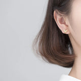 Butterfly Ear Clip Earrings 925 Silver Zircon Wedding Jewelry