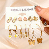 Butterfly Mushroom Earring Set for Woman
