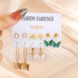 Butterfly Mushroom Earring Set for Woman