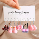 Butterfly Mushroom Earring Set for Woman