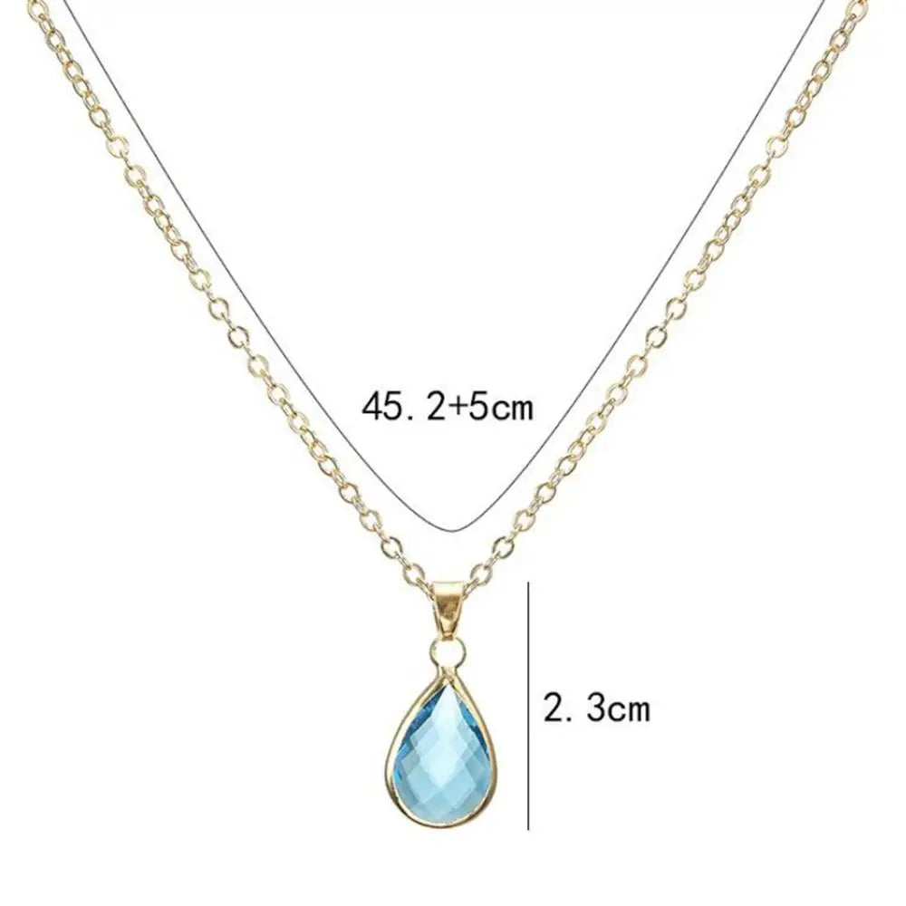 Butterfly Pendant Necklace Choker Double Necklace Statement Charm Jewelry