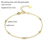 925 Sterling Silver Chain Foot Jewelry Anklet For Women Girls Leg Bracelet
