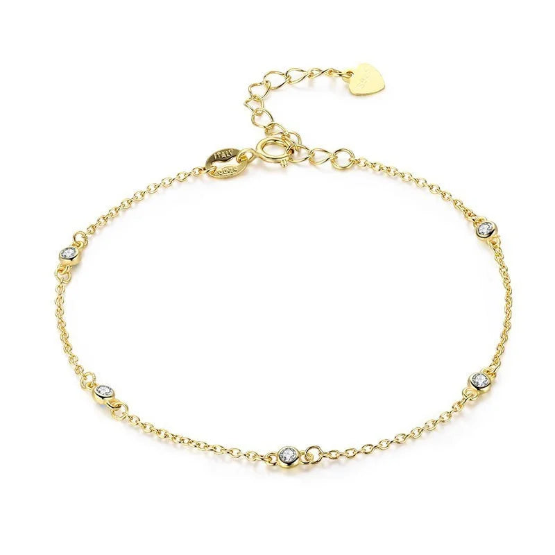 925 Sterling Silver Chain Foot Jewelry Anklet For Women Girls Leg Bracelet