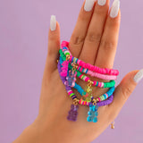 Candy Bear Pendants Bracelets for Women, Kpop Boho Y2K Jewelry