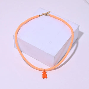 Boho Candy Bear Pendants Necklace for Women