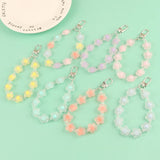 Candy Flower Beads Lanyards Keychains Women Keyring Airpods Car Bag