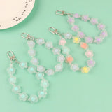 Candy Flower Beads Lanyards Keychains Women Keyring Airpods Car Bag