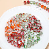 Carrot Printed Glass Beads for DIY Jewelry Making 30pcs 12mm