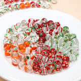 Carrot Printed Glass Beads for DIY Jewelry Making 30pcs 12mm