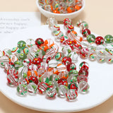 Carrot Printed Glass Beads for DIY Jewelry Making 30pcs 12mm