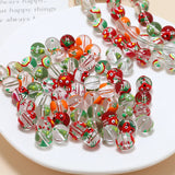 Carrot Printed Glass Beads for DIY Jewelry Making 30pcs 12mm