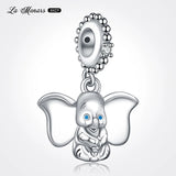 Sterling Silver Animals Pets Charm Beads Bracelet