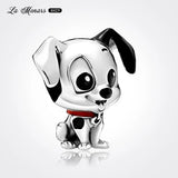 Sterling Silver Animals Pets Charm Beads Bracelet