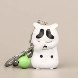 Cartoon Cat Pendant Key Rings Pet Key Chain Shake Head Bells