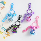 Colorful Bear Keychain Pendant Sitting Bear Link Chain Keyring